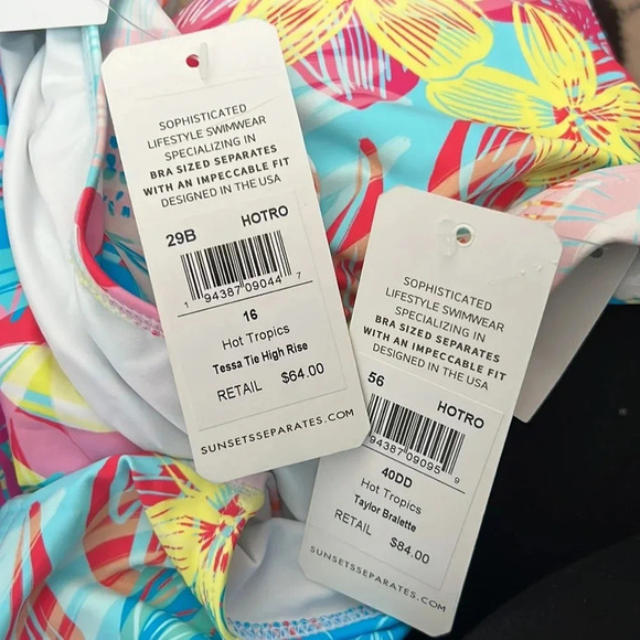 Sunsets Hot Tropics Taylor Bralette Swim Top and Bottom - Picture 12 of 12